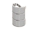 Load image into Gallery viewer, Scarf Barrel Ring with Pave Diamonds
