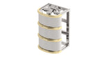 Load image into Gallery viewer, Classic Silver and Yellow Gold Plain Belt Keeper