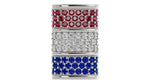 Load image into Gallery viewer, Elegant Barrel Hat Pin in Ruby, Diamond, and Sapphire Pavé