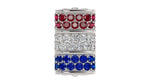 Load image into Gallery viewer, Elegant Barrel Hatband Keeper – Ruby, Diamond & Sapphire