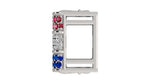 Load image into Gallery viewer, Elegant Barrel Hatband Keeper – Ruby, Diamond & Sapphire