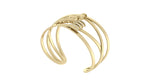 Load image into Gallery viewer, Criss Cross Horse Racer with Diamond Rims Barrel Wide Cuff