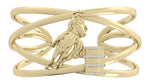 Load image into Gallery viewer, Criss Cross Horse Racer with Diamond Rims Barrel Wide Cuff