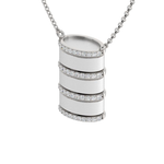 Load image into Gallery viewer, Reversible Barrel Necklace with Diamond Accent
