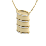 Load image into Gallery viewer, Reversible Barrel Necklace with Diamond Accent