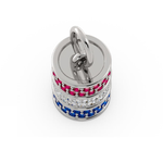 Load image into Gallery viewer, Barrel Charm with Ruby, Diamond & Sapphire Accents
