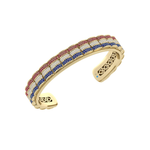 Load image into Gallery viewer, Barrel Motif Ruby, Diamond & Sapphire Cuff