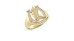 Load image into Gallery viewer, Horseshoe Boot Ring – Pave Diamonds