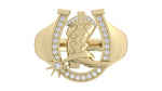 Load image into Gallery viewer, Horseshoe Boot Ring – Pave Diamonds