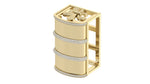 Load image into Gallery viewer, Barrel Belt Keeper with Diamond on Rims