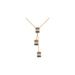 Load image into Gallery viewer, Mini Barrel Gemstone Necklace – Ruby, Diamond, Sapphire