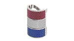 Load image into Gallery viewer, Scarf ring with Ruby, diamond, sapphire