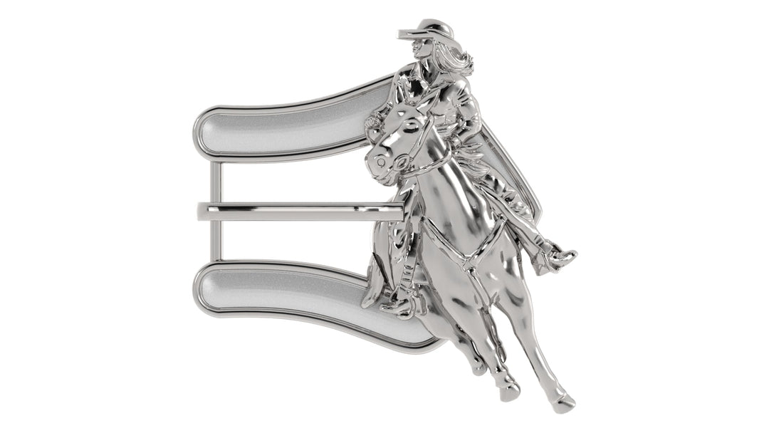 Classic Plain Horse & Rider Hat Band Buckle