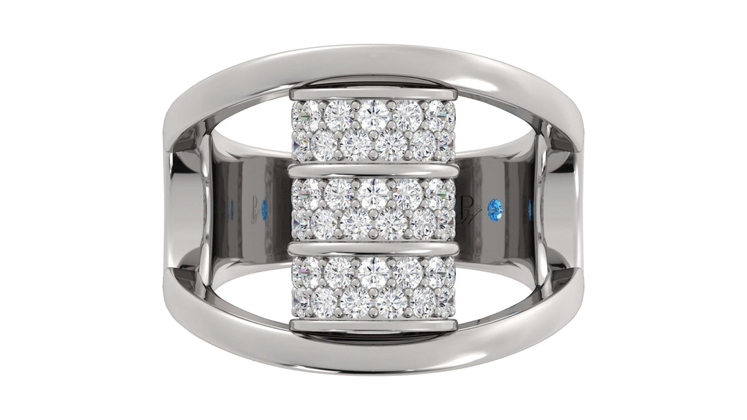 Elegance Barrel Ring - Diamond in Barrel