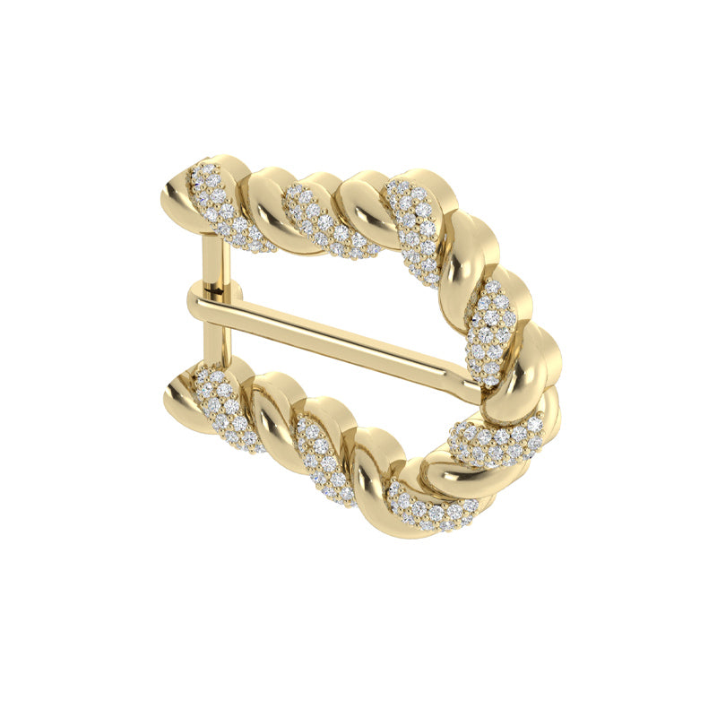 Elegant Diamond Design Hat Buckle – No Horse & Rider