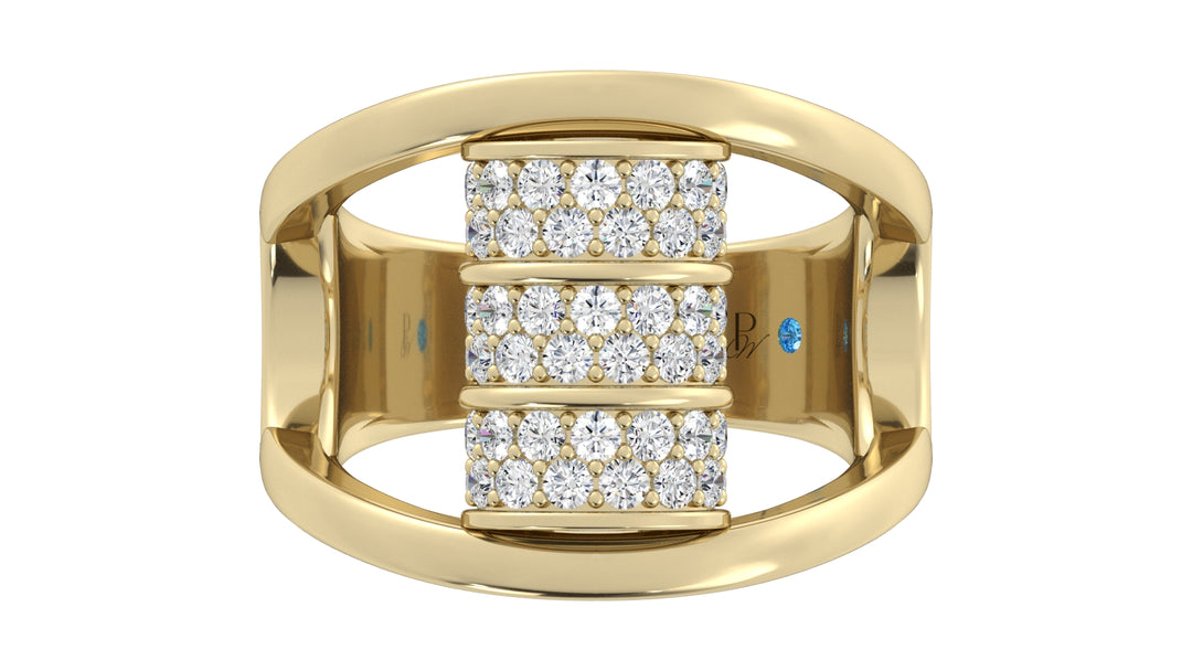 Elegance Barrel Ring - Diamond in Barrel
