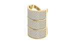 Load image into Gallery viewer, Scarf Barrel Ring with Pave Diamonds