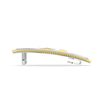 Load image into Gallery viewer, Classic Plain Oval Belt Buckle – Sterling Silver with 14K yellow Gold