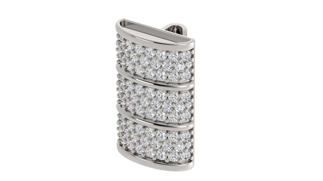 Elegant Barrel Diamond Pavé Hat Pin
