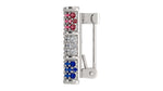 Load image into Gallery viewer, Elegant Barrel Hat Pin in Ruby, Diamond, and Sapphire Pavé