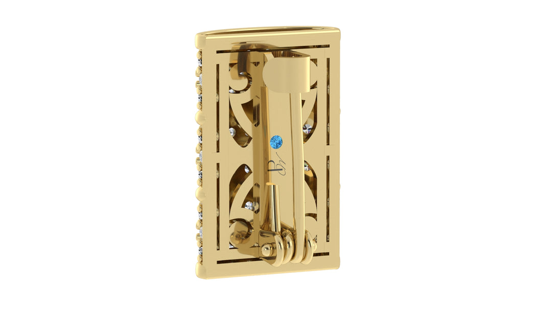 Elegant Barrel Diamond Pavé Hat Pin