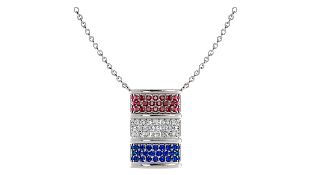 Reversible Gemstone Barrel Necklace