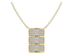 Load image into Gallery viewer, Reversible Diamond Barrel Necklace in Yellow Gold
