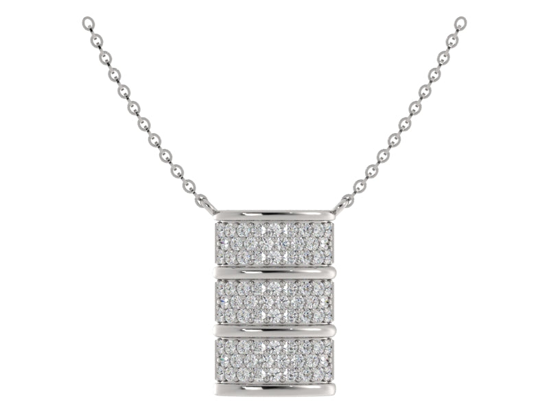 Reversible Diamond Barrel Necklace