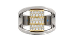 Load image into Gallery viewer, Two Tone Diamond Barrel Ring