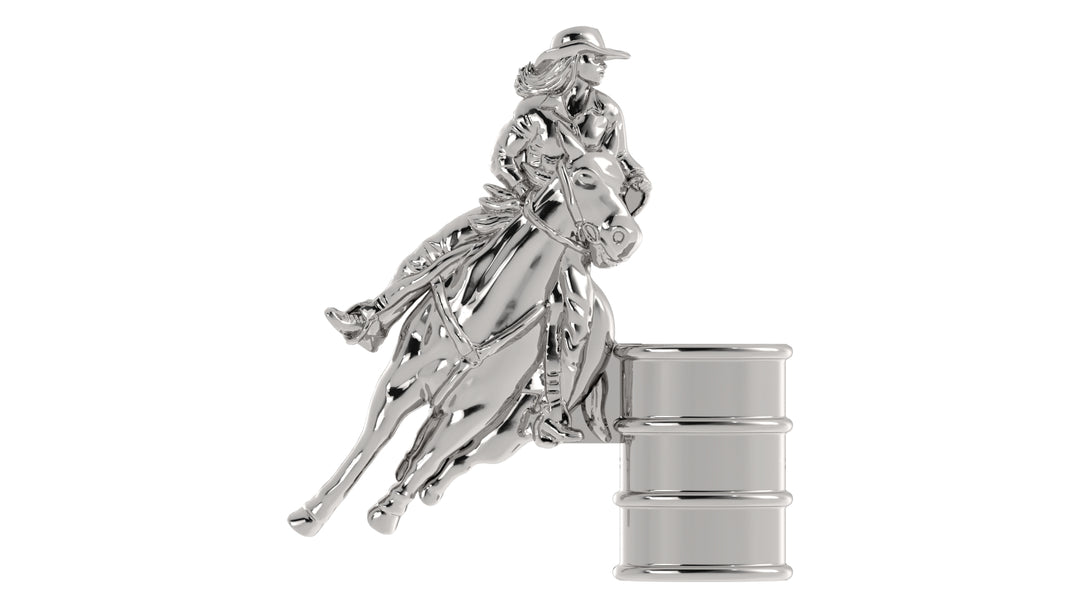 Classic Barrel Rider Hat Pin – Plain Finish
