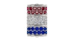 Load image into Gallery viewer, Elegant Barrel Hatband Keeper – Ruby, Diamond &amp; Sapphire
