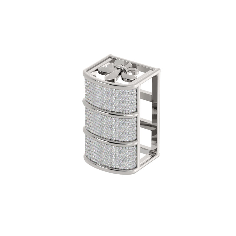 Barrel Pavé Diamond Belt Keeper