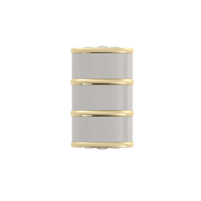 Classic Silver and Yellow Gold Plain Belt Keeper