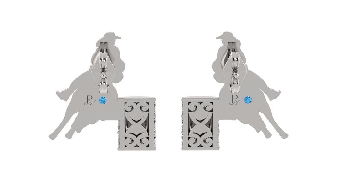 Elegant Diamond Barrel Racer Studs