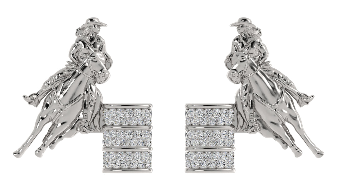 Elegant Diamond Barrel Racer Studs