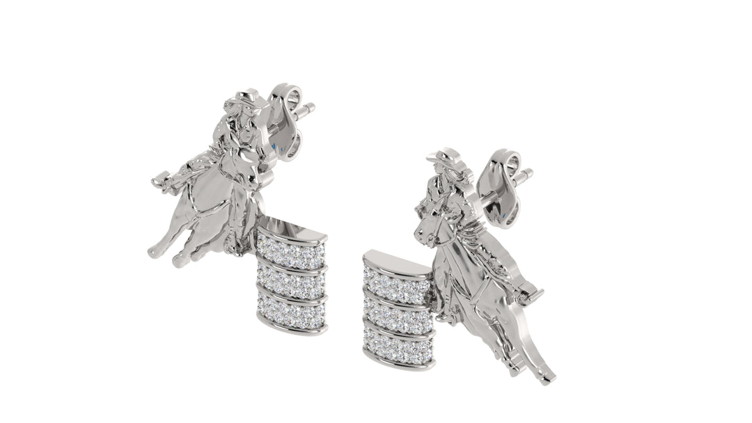Elegant Diamond Barrel Racer Studs