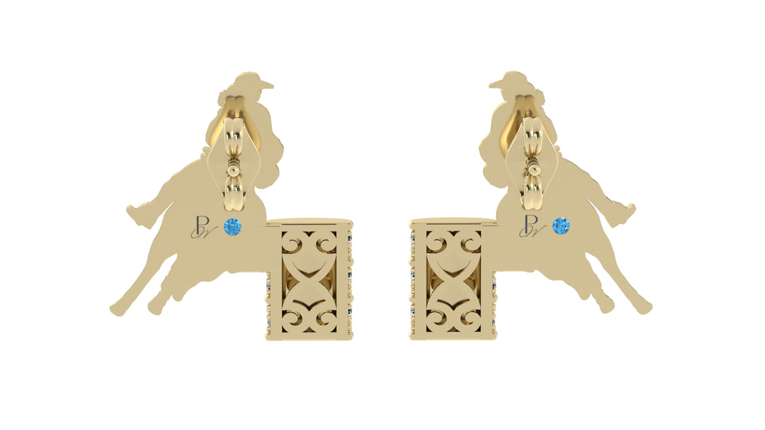 Elegant Diamond Barrel Racer Studs