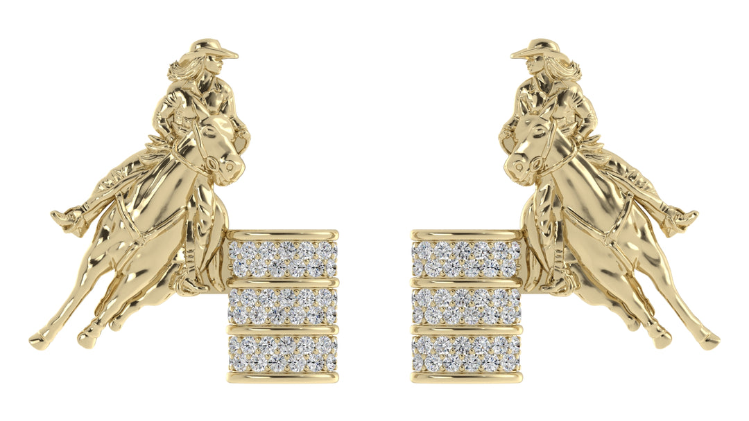 Elegant Diamond Barrel Racer Studs