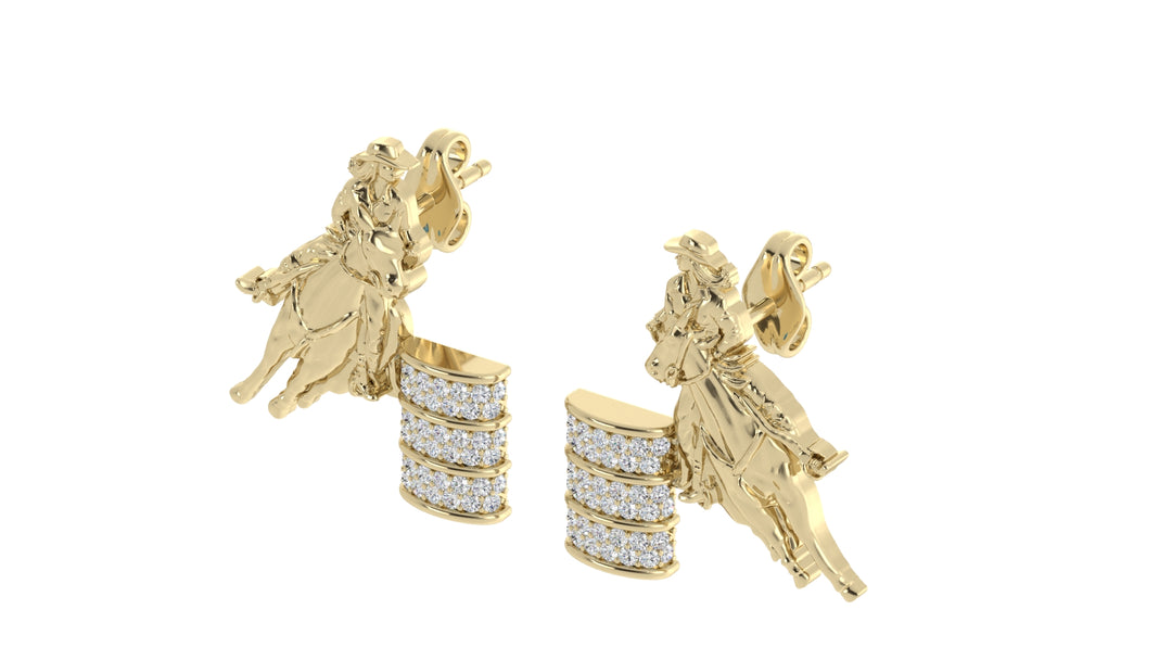Elegant Diamond Barrel Racer Studs