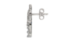 Load image into Gallery viewer, Barrel Racer Diamond Accent Stud Earrings - White Metal
