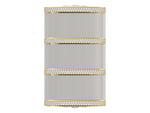Load image into Gallery viewer, Silver and Gold Barrel Motif Belt Keeper with Diamonds