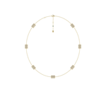 Load image into Gallery viewer, Mini Vertical Barrel Diamond Station Necklace