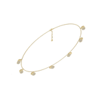 Load image into Gallery viewer, Reversible Mini Barrel Diamond Dangle Station Necklace white metal