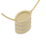 Load image into Gallery viewer, Reversible Barrel Necklace with Diamond Accent