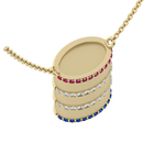 Load image into Gallery viewer, Reversible Barrel Necklace – Ruby, Diamond &amp; Sapphire