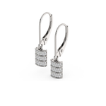 Load image into Gallery viewer, Elegant Mini Diamond Barrel Dangle Earrings
