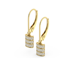 Load image into Gallery viewer, Elegant Mini Diamond Barrel Dangle Earrings