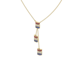 Load image into Gallery viewer, Mini Barrel Gemstone Necklace – Ruby, Diamond, Sapphire
