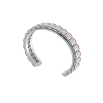 Load image into Gallery viewer, Barrel Ruby, Diamond &amp; Sapphire Accent Cuff