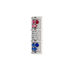 Load image into Gallery viewer, Mini Barrel Pave Component with Ruby, Diamond &amp; Sapphire
